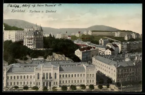 AK Karlsbad, Kurhaus und Westend