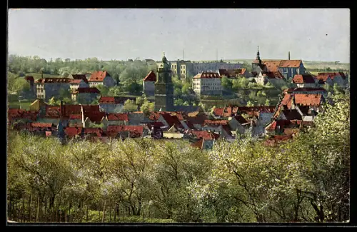 Künstler-AK Meissen, Blick vom Martinsberg