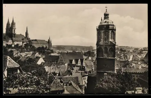 AK Alt-Meissen, Teilansicht mit Kirche