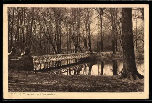 AK Berlin, Tiergarten, Löwenbrücke