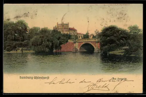 AK Hamburg-Uhlenhorst, Am Feenteich