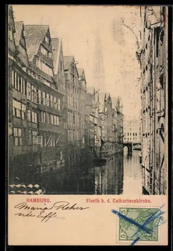 AK Hamburg, Fleeth bei der Catharinenkirche