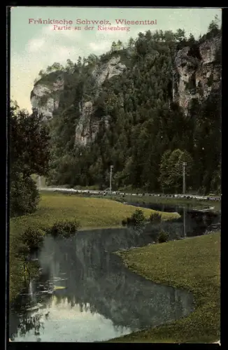 AK Wiesenttal /Fränkische Schweiz, Partie an der Riesenburg