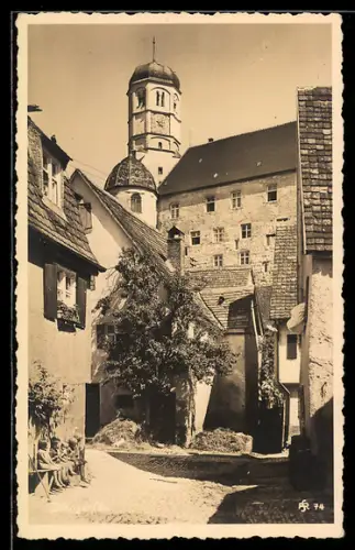 AK Dillingen a. d. Donau, Ortspartie mit Schlossblick