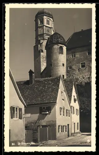 AK Dillingen /Do., Schloss und Strasse