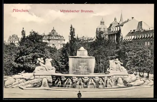 AK München, Wittelsbacher Brunnen