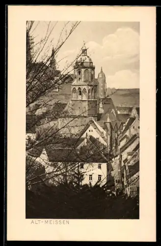 AK Meissen, Alt-Meissen, Rosengasse vom Jüdenberg