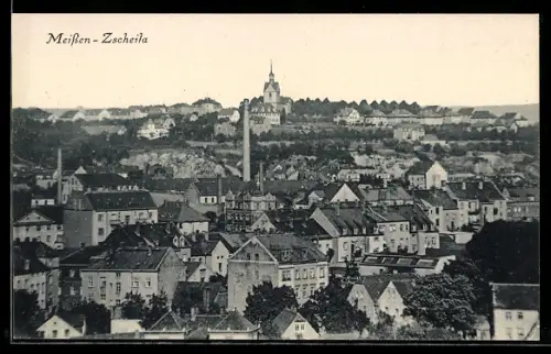 AK Meissen-Zscheila, Teilansicht des Stadtteils