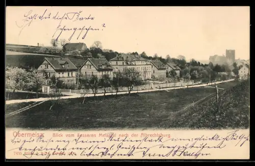 AK Obermeisa, Strasse am äusseren Meisatal nach der Albrechtsburg