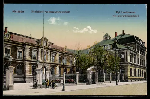 AK Meissen, Königliche Amtshauptmannschaft, Kgl. Landbauamt und Kgl. Gewerbeinspektion