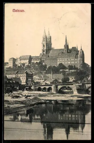 AK Meissen, Blick zum Dom