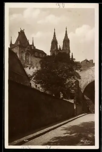 AK Meissen, Blick zum Dom