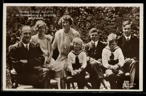 AK Herzog Ernst August zu Braunschweig u. Lüneburg mit Familie