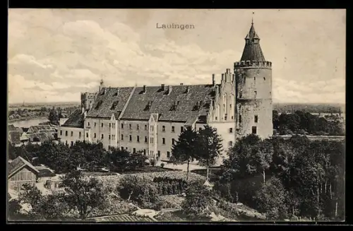 AK Lauingen, Teilansicht des Ortes