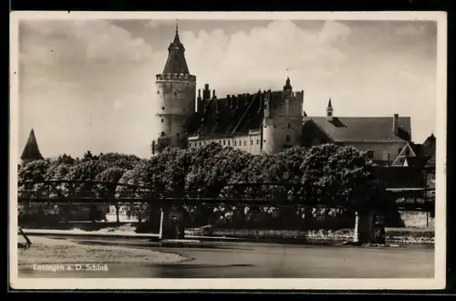 AK Lauingen a. D., Schloss mit Brücke