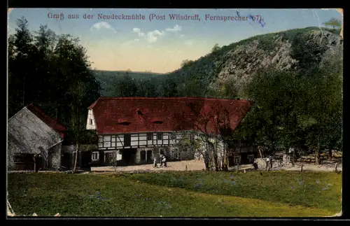 AK Klipphausen /Wilsdruff, Gasthof Neudeckmühle