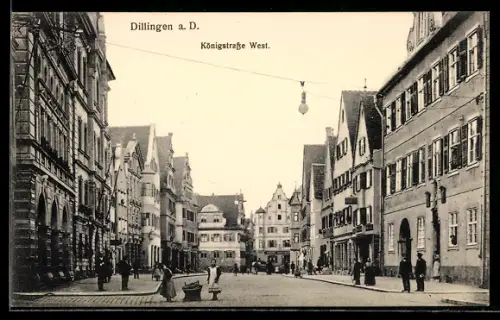 AK Dillingen a. D., Partie aus der Königstrasse West