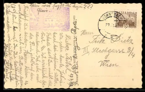 AK Hüttenstempel Donnerwirt, Johnsbach im Gesäuse