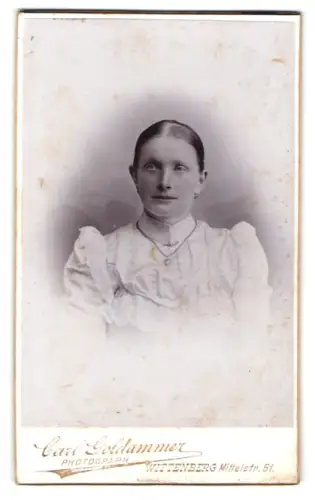 Fotografie Carl Goldammer, Wittenberg, Mittelstr. 51, Porträt einer Frau