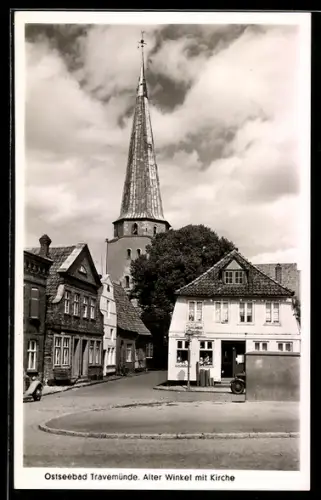 AK Travemünde, Alter Winkel mit Kirche