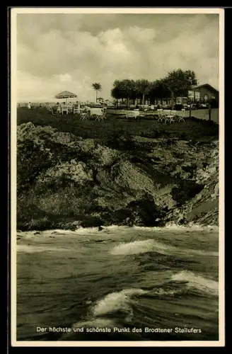 AK Brodten, Restaurant und Café Hermannshöhe auf dem Brodtener Steilufer, Inh. W. Beythien u. Sohn
