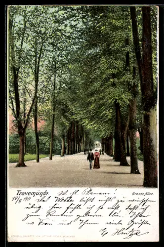 AK Travemünde, Blick in die Grosse Allee
