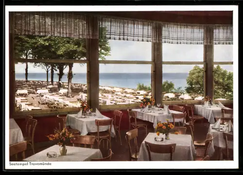 AK Travemünde, Gasthaus Seetempel und Gof-Hotel, Innenansicht