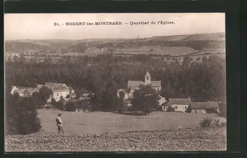 AK Nogent-les-Montbard, Quartier de l`Eglise
