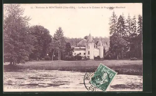 AK Nogens-les-Montbard, Le Parc et le Chateau
