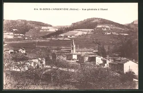 AK St-Genis-L`Argentière, Vue gènèrale à l`Ouest