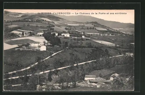 AK Saint-Nizier-d`Azergues, Le Chateau de la Porte et ses environs