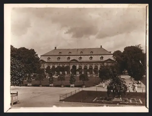 Fotografie Ansicht Darmstadt, Schloss mit Schlossgarten