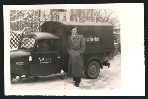 Fotografie Auto Goliat GD750, Dreirad-Pritsche fa. V. Krims Esslingen a. N.