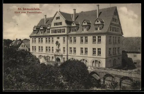 AK Dillingen, St. Immaculata, Blick vom Frauenkloster