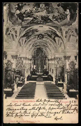 AK Dillingen, Inneres der Studienkirche