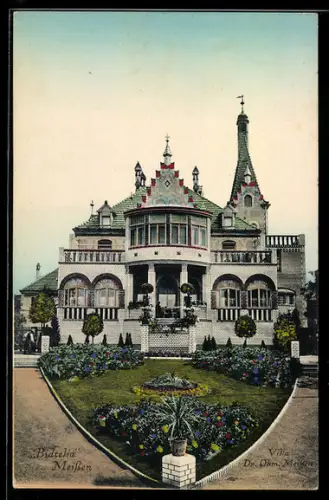 AK Meissen, Villa Dr. Ohm mit Garten