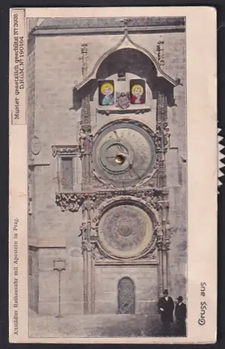 Mechanische-AK Prag / Praha, Altstädter Rathausuhr mit Aposteln