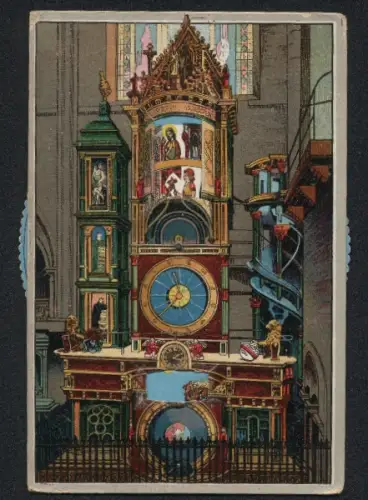 Mechanische-AK Strassburg, Astronomische Münsteruhr, Kunstuhr