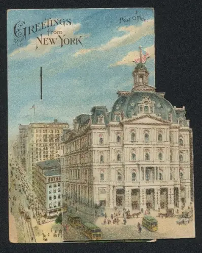 Mechanische-AK New York, NY, Post Office, Tramway