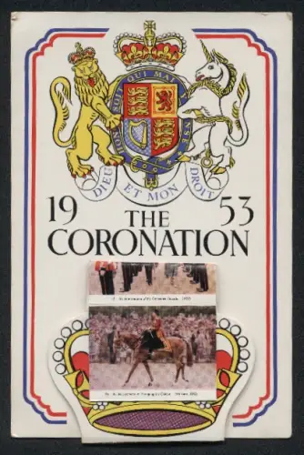 Leporello-AK H. M. Queen Elizabeth II. von England, The Coronation 1953