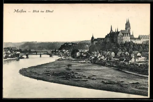 AK Meissen, Blick ins Elbtal