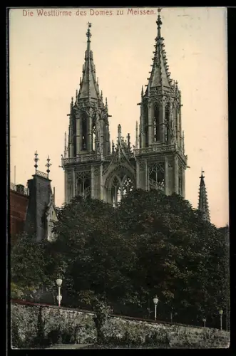 AK Meissen, Westtürme des Domes