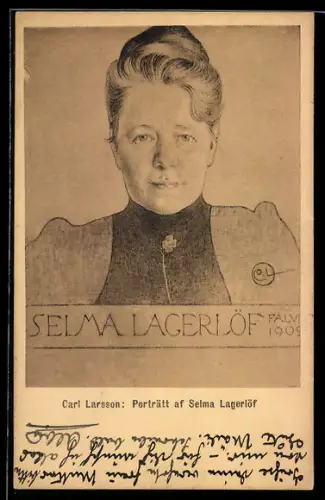 AK Portrait Selma Lagerlöf