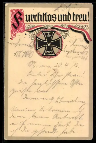 AK Eisernes Kreuz, Furchtlos und treu