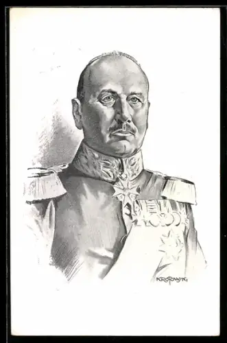 Künstler-AK Portrait von Generaloberst von Kluck