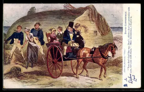Künstler-AK Charles Dickens, Szene aus David Copperfield