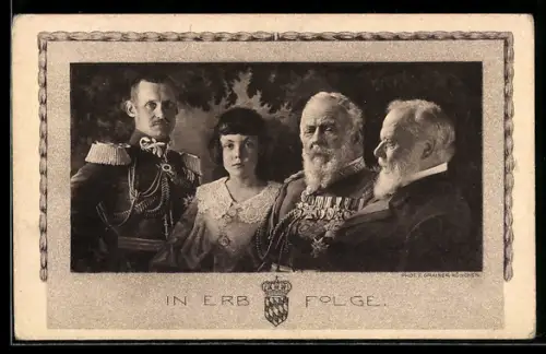 AK In Erbfolge, König Ludwig III., Kronprinz Rupprecht von Bayern, Prinzregent Luitpold