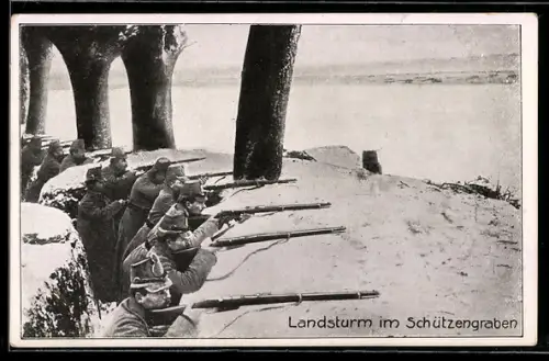 AK Landsturm im Schützengraben