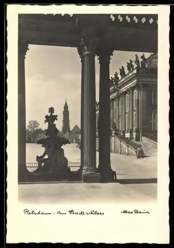 Foto-AK Max Baur: Potsdam, Partie am Stadtschloss