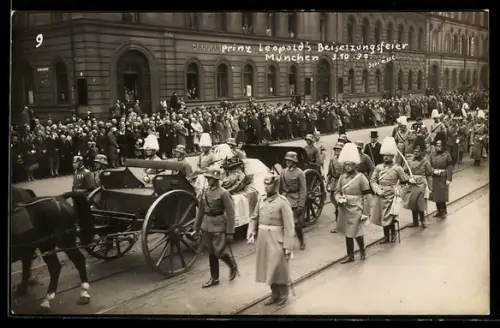 Foto-AK München, Prinz Leopold`s Beisetzungsfeier 1930